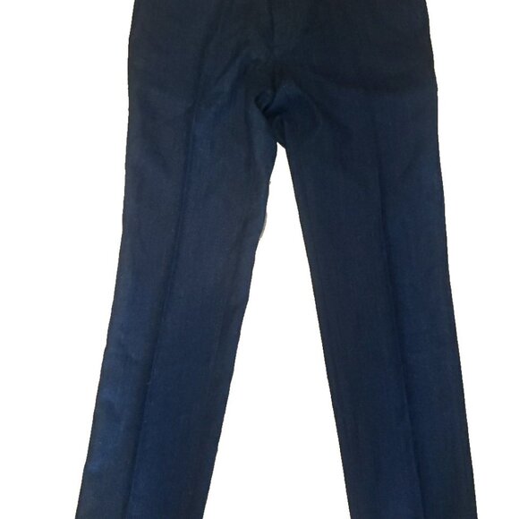 Vince Pants Mens Wool Alpaca Dark  Gray Herringbone 34 X  30 Tapered Flat Front - Picture 2 of 9